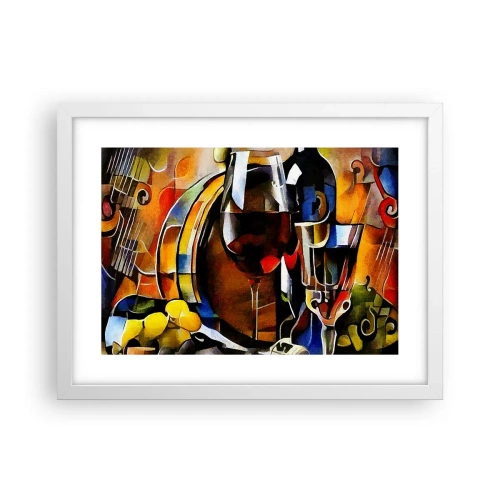 Poster in cornice bianca - E il mondo riprende colore - 40x30 cm