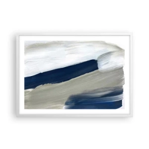 Poster in cornice bianca - Incontro con il bianco - 70x50 cm