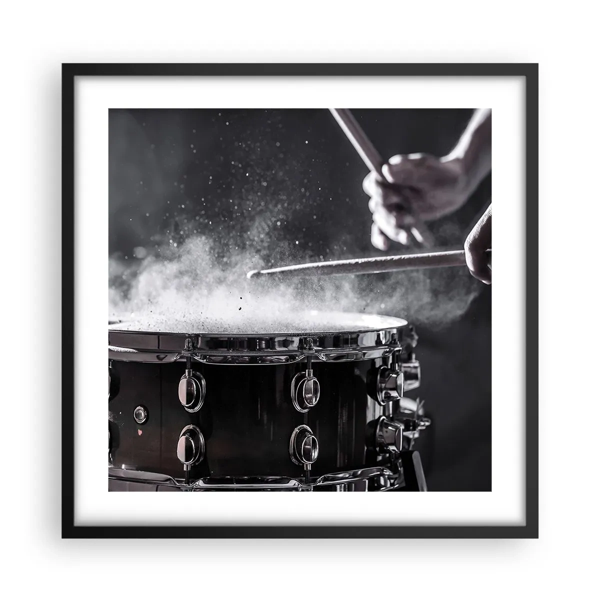 Poster in cornice nera - Il polso della musica - 50x50 cm