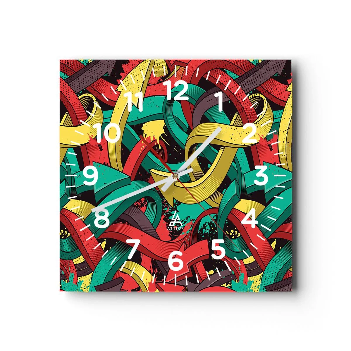 Orologio da parete - Orologio in Vetro - Qual è la via giusta? - 30x30 cm