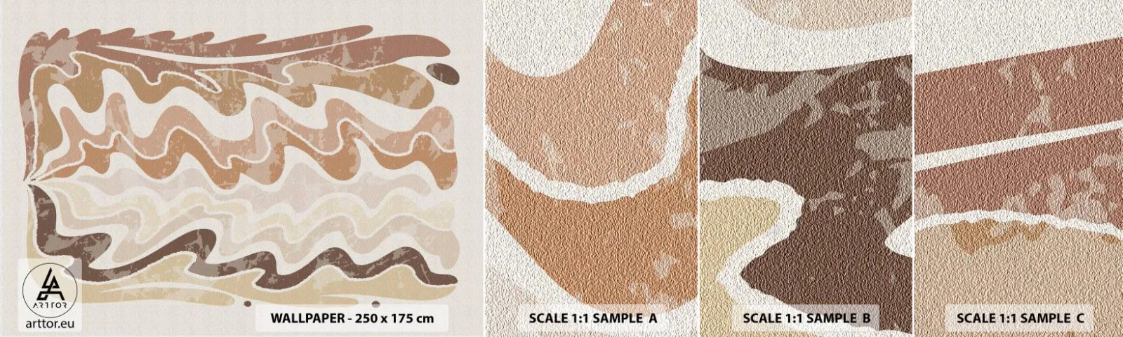 Campione di Fotomurale Adesivo Deluxe Sticker - Buona energia - buone emozioni - Invecchiato, Boho, Pezzo - 100x30 cm