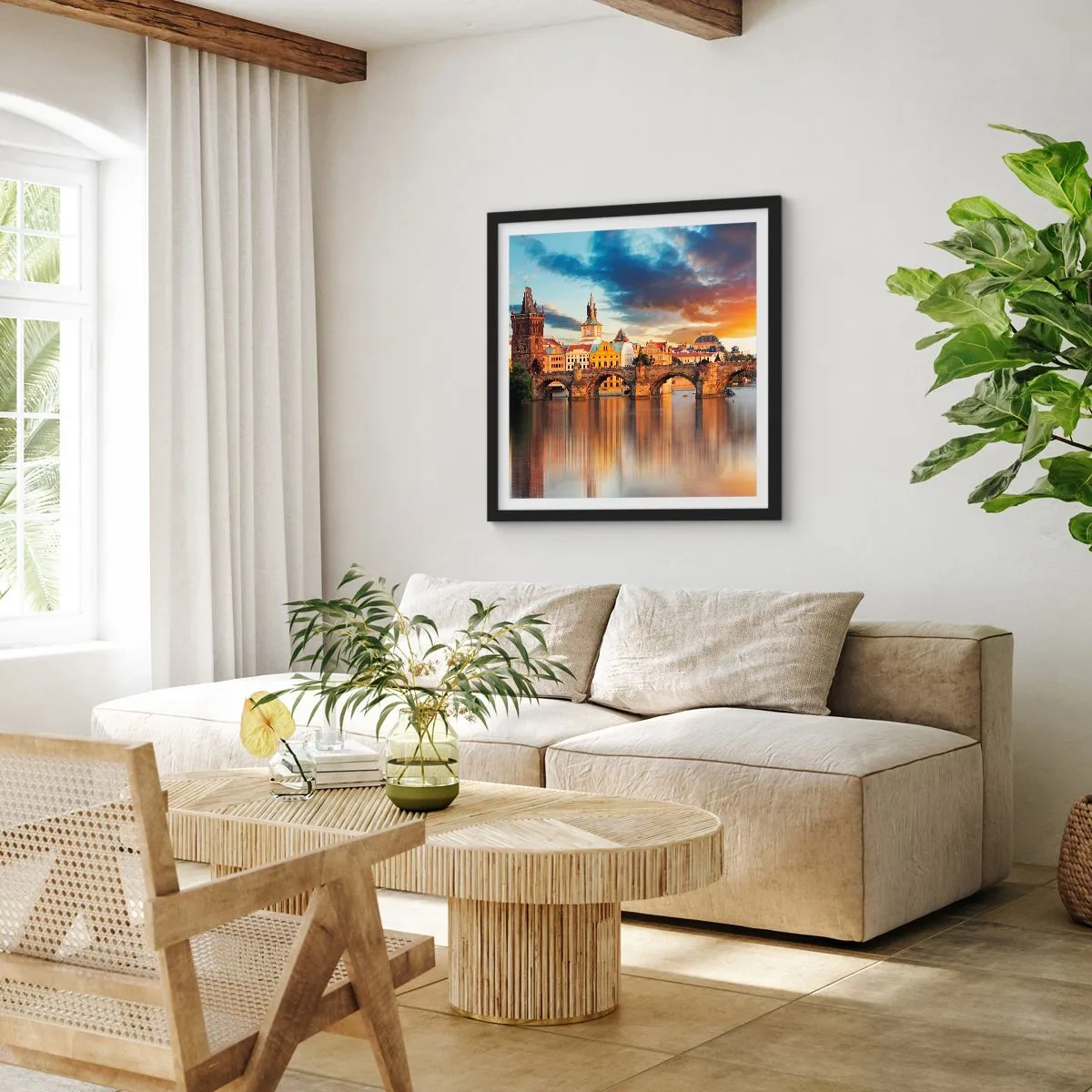 Poster in cornice nera - Bella da secoli - 40x40 cm