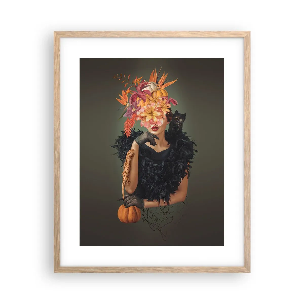 Poster in cornice rovere chiaro - L'incantesimo della strega - 40x50 cm