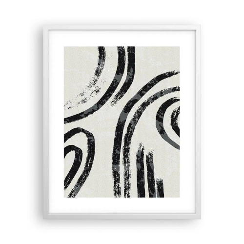 Poster in cornice bianca - Interrotto a metà - 40x50 cm