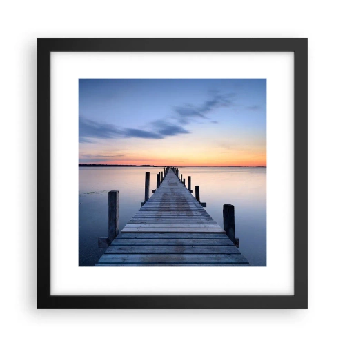 Poster in cornice nera - La calma di un dolce tramonto - 30x30 cm