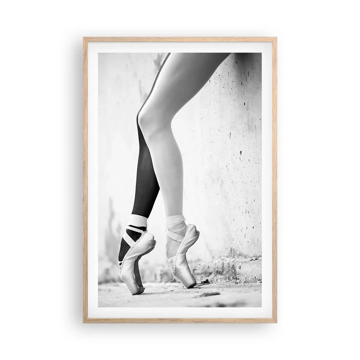 Poster in cornice rovere chiaro - Ballerina, voilà! - 61x91 cm