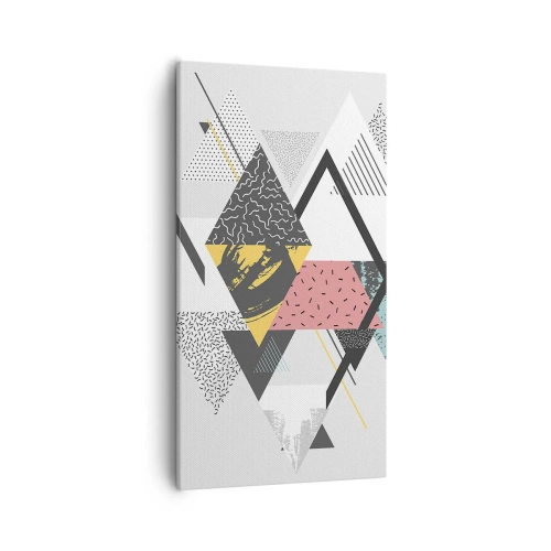 Quadro su tela - Stampe su Tela - Variazione con triangoli e rombi - 55x100 cm
