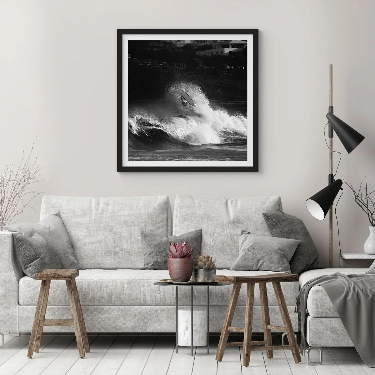 Poster in cornice nera - Sfida accettata! - 30x30 cm