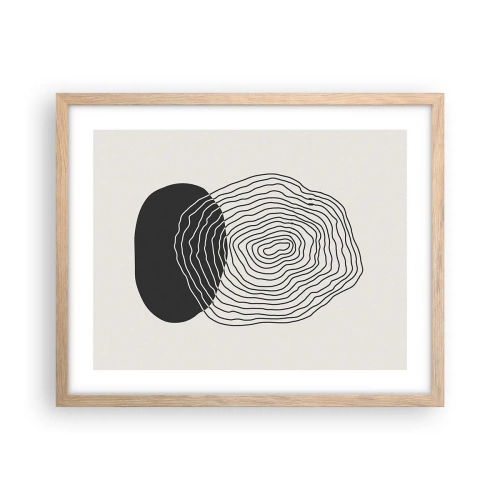 Poster in cornice rovere chiaro - Durata e vibrazione - 50x40 cm