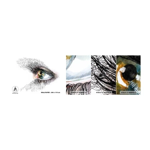 Campione di Fotomurale Adesivo Deluxe Sticker - Guarda dentro l'anima - Astrazione, Grafica, Occhio - 100x30 cm