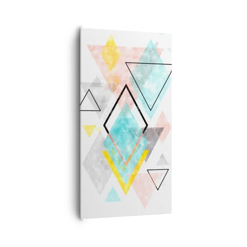 Quadro su tela - Stampe su Tela - Gioco geometrico - 65x120 cm