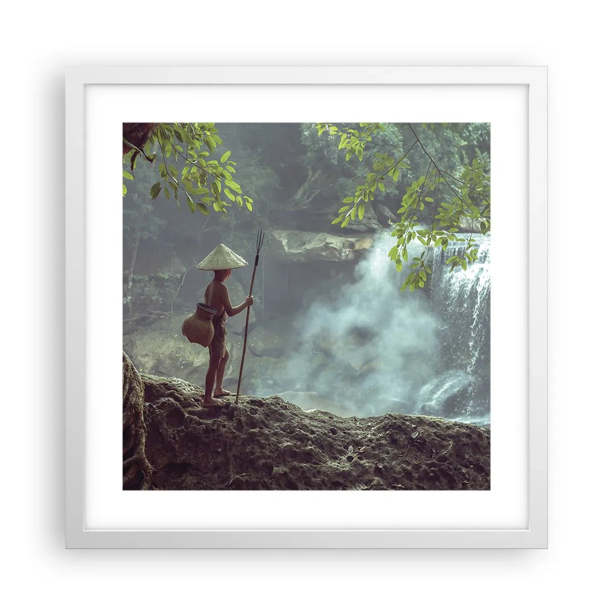 Poster in cornice bianca - In armonia con la natura - 40x40 cm