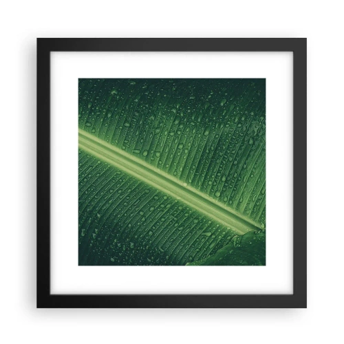 Poster in cornice nera - La struttura del verde - 30x30 cm