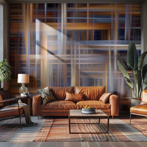 Fotomurali Premium Sand - Composizione geometrica astratta - 100x70cm - Tessute con la luce - Decorazione murale moderna per soggiorno e camera da letto ARTTOR