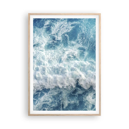 Poster in cornice rovere chiaro - Con gioia e saltellando - 70x100 cm