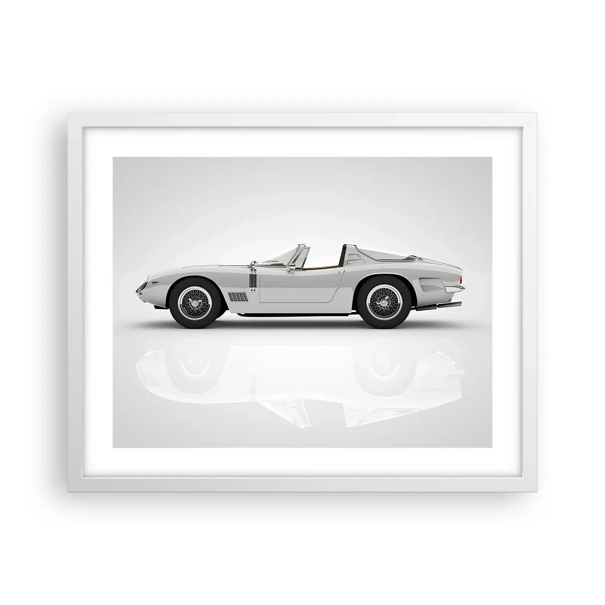 Poster in cornice bianca - Promessa di divertimento - 50x40 cm