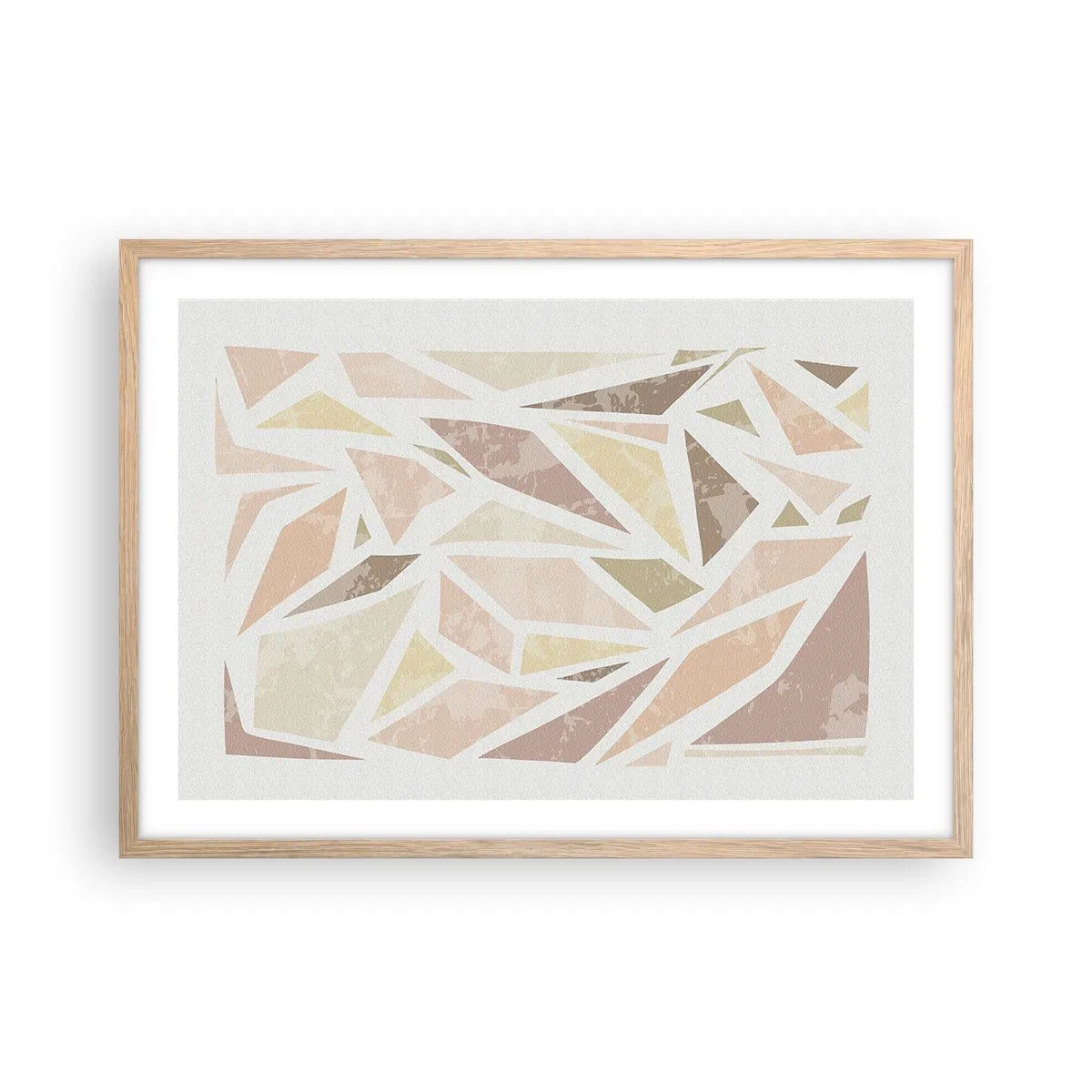 Poster in cornice rovere chiaro - Composizione da vetrata - 70x50 cm