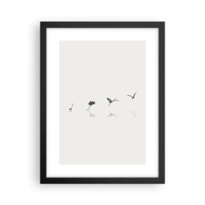 Poster in cornice nera - Quattro semplici passi - 30x40 cm