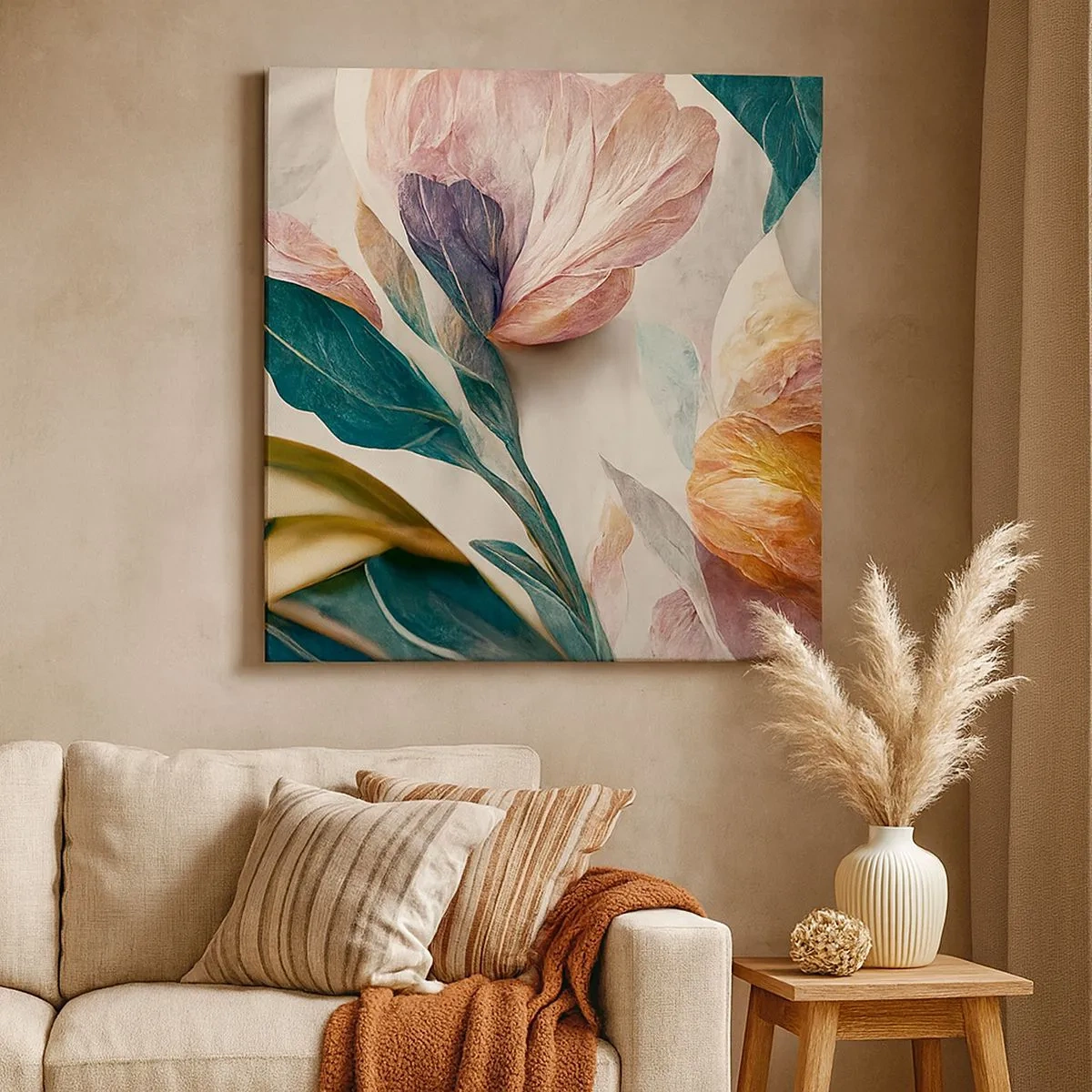 Quadro su tela - Stampe su Tela - I fiori delle isole del sud - 30x30 cm