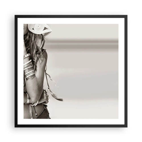 Poster in cornice nera - Come una ragazza - 60x60 cm