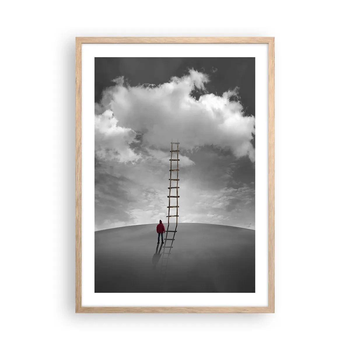 Poster in cornice rovere chiaro - Tutto è possibile - 50x70 cm