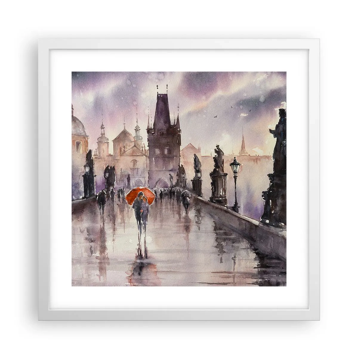 Poster in cornice bianca - Le persone non cambiano - 40x40 cm