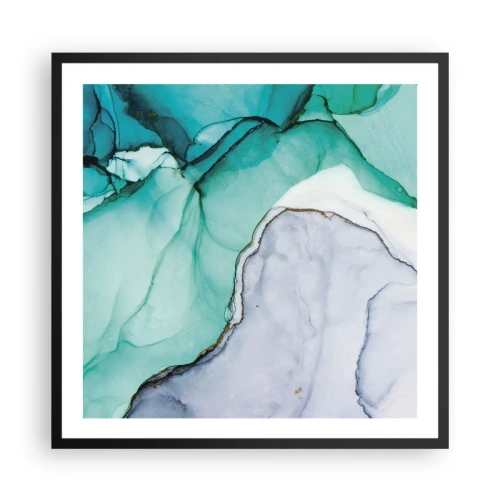 Poster in cornice nera - Studio in turchese - 60x60 cm