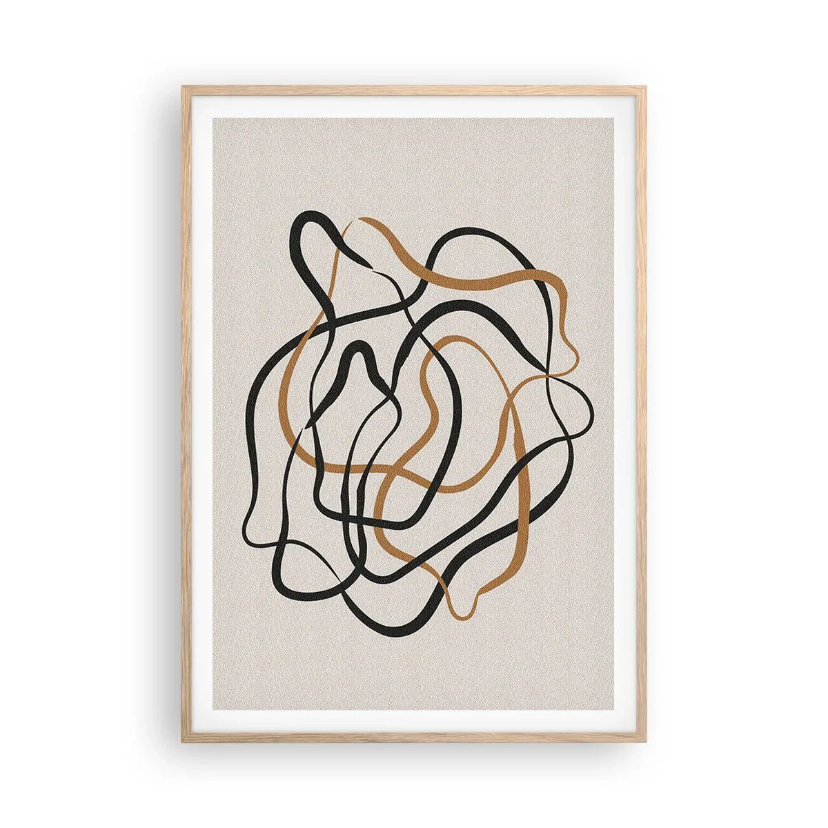 Poster in cornice rovere chiaro - Tutto è andato storto - 70x100 cm
