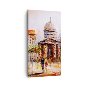 Quadro su tela - Stampe su Tela - Passeggiata a Parigi - 55x100 cm