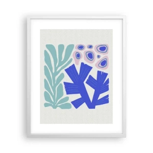 Poster in cornice bianca - Giardino sotto il mare - 40x50 cm