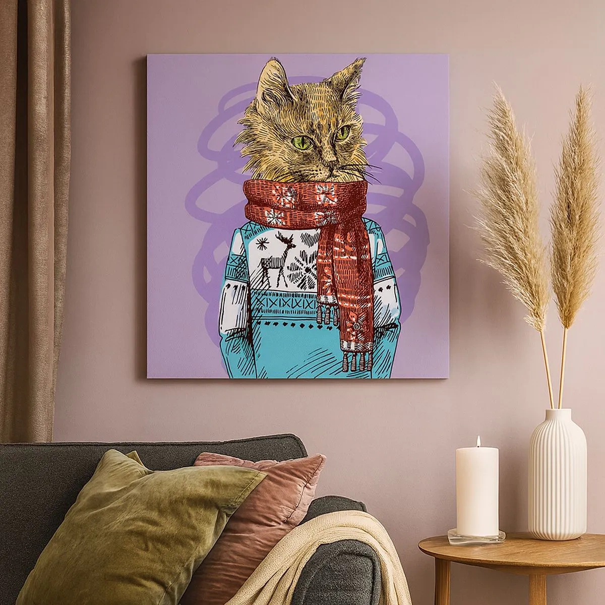 Quadro su tela - Stampe su Tela - Un gatto non solo con gli stivali - 30x30 cm
