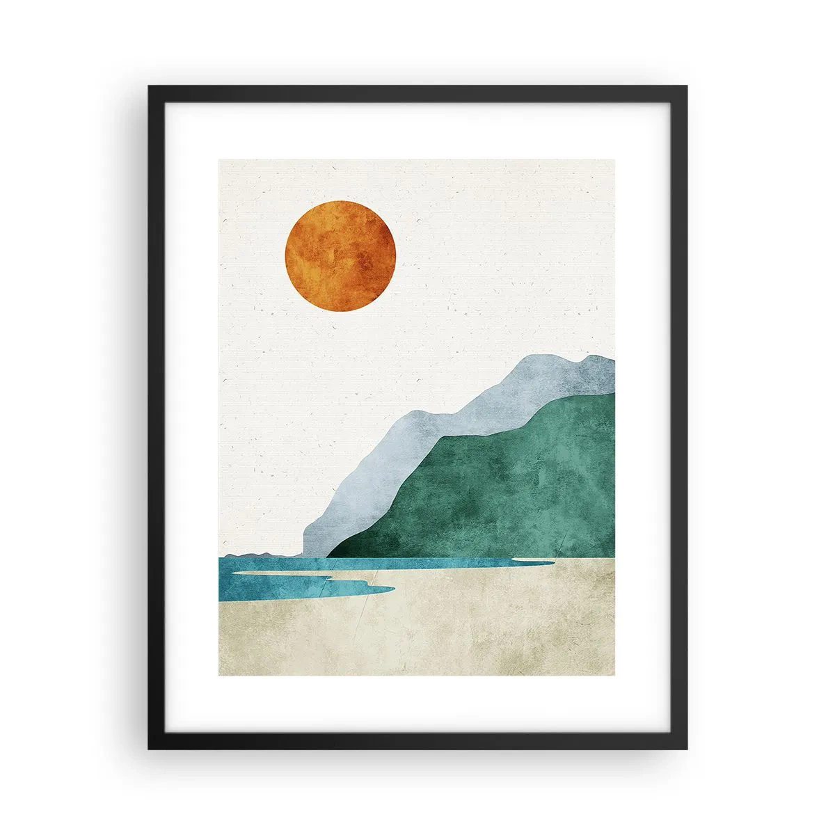 Poster in cornice nera - Paesaggio come si deve - 40x50 cm