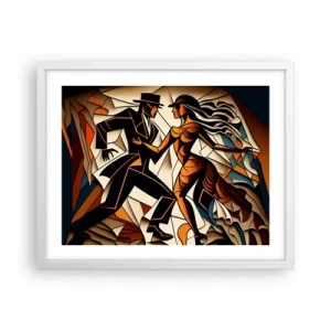 Poster in cornice bianca - La danza della passione - 50x40 cm