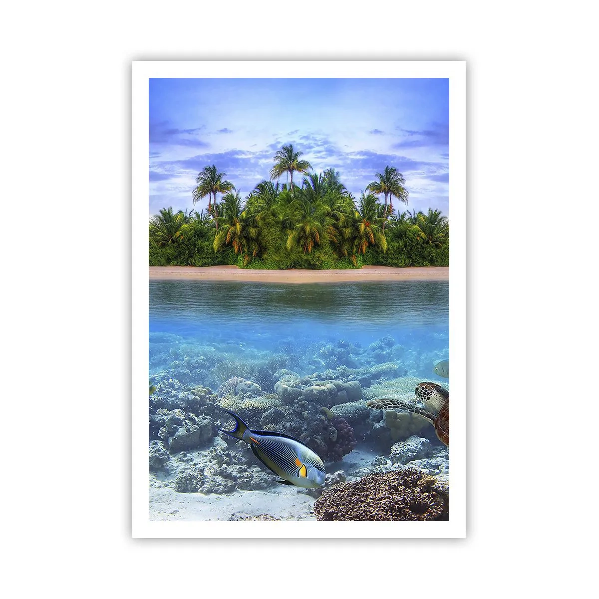 Poster - L'isola del paradiso dà il benvenuto - 70x100 cm