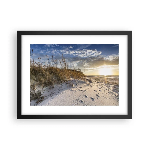 Poster in cornice nera - Invito a passeggiare - 40x30 cm