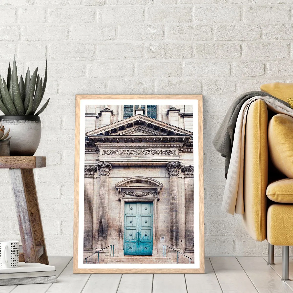 Poster in cornice rovere chiaro - La porta del mondo dello spirito - 40x50 cm