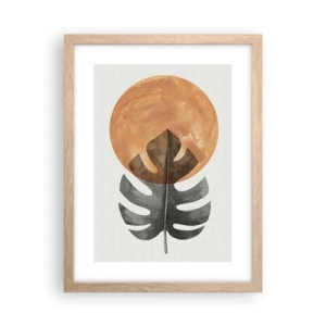 Poster in cornice rovere chiaro - Sempre il sole - 30x40 cm