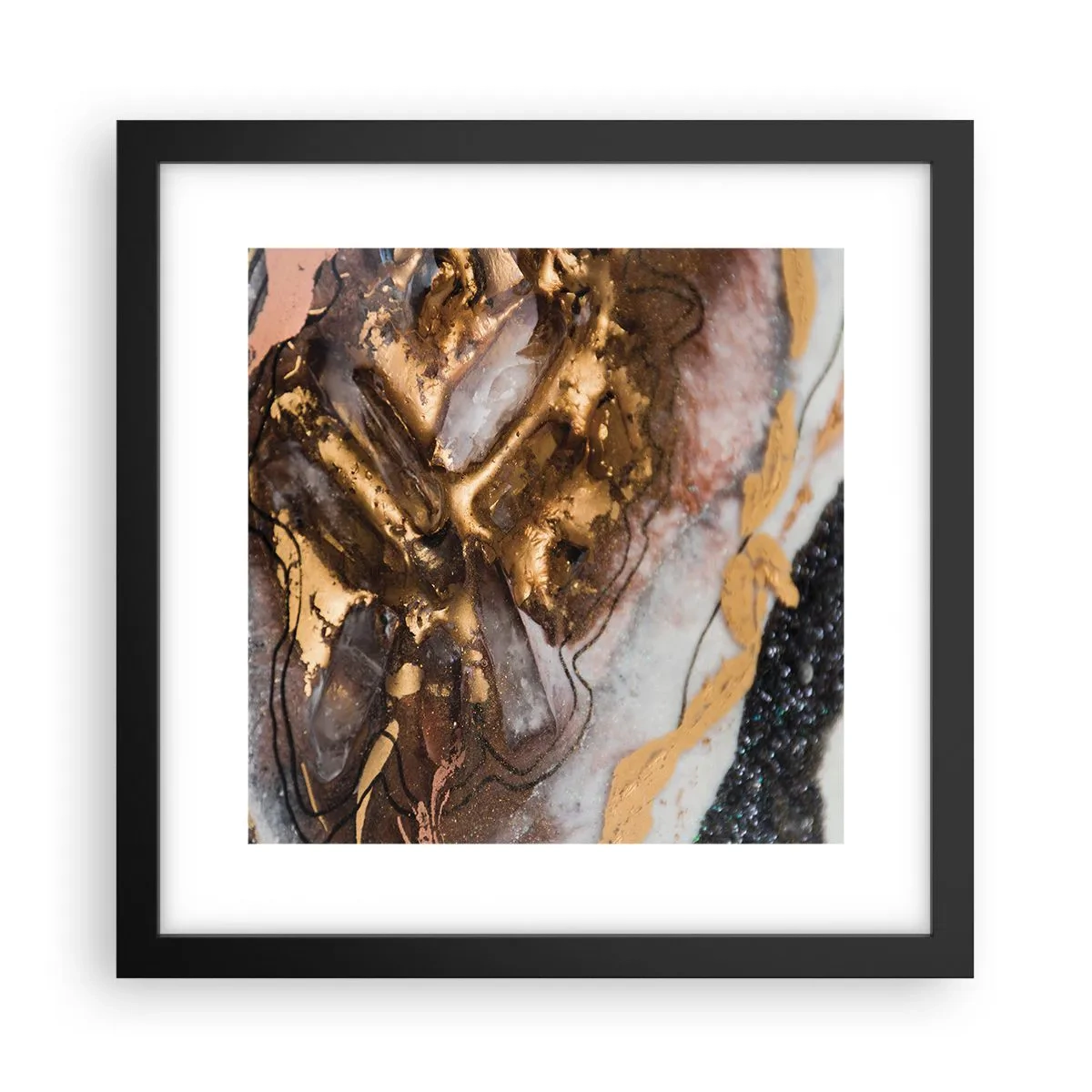Poster in cornice nera - L'elemento della terra - 30x30 cm