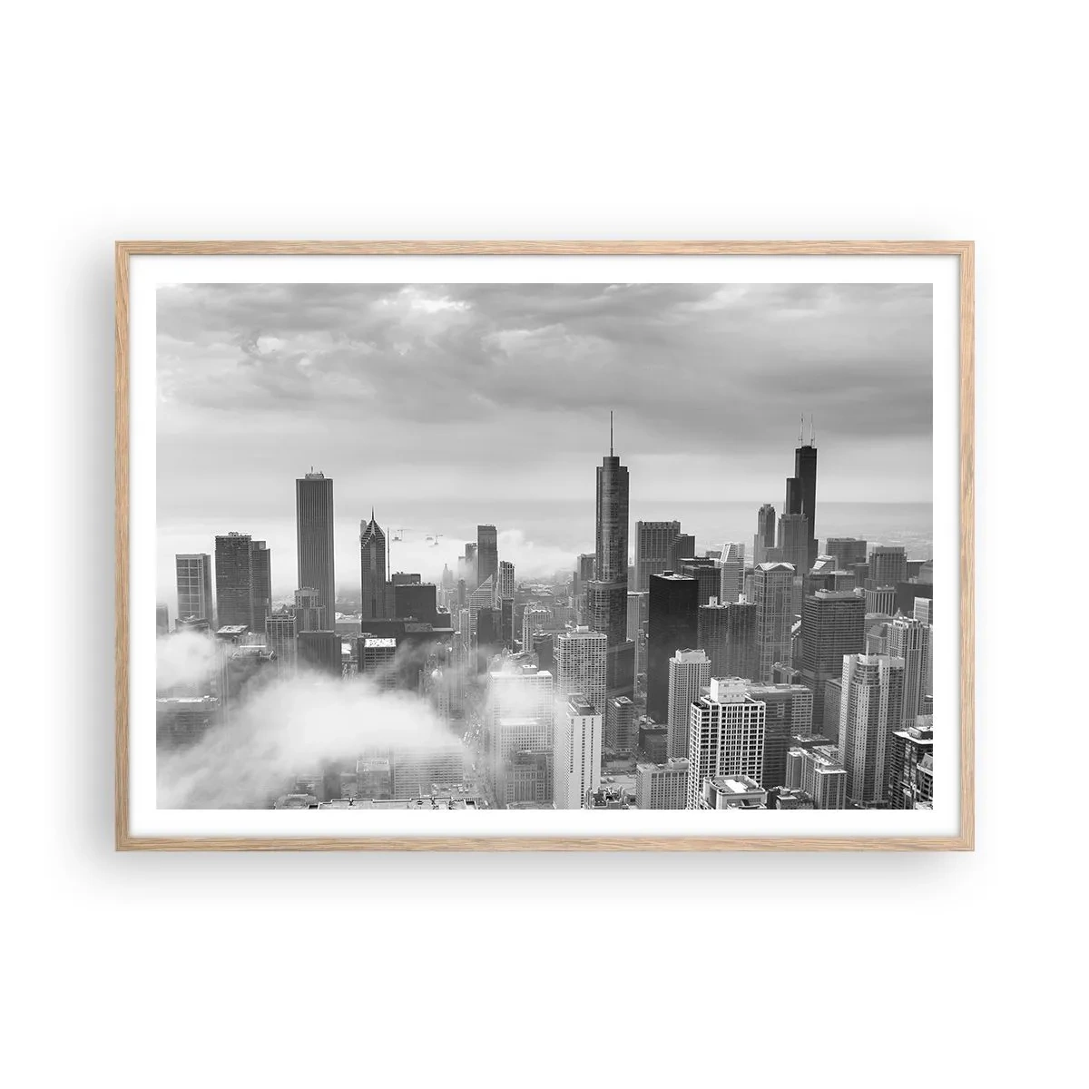 Poster in cornice rovere chiaro - Paesaggio americano - 100x70 cm