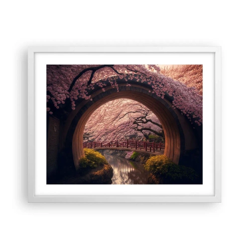 Poster in cornice bianca - Primavera giapponese - 50x40 cm
