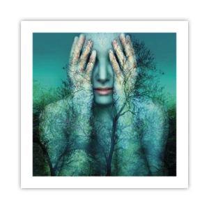 Poster - Immersa nel blu - 50x50 cm