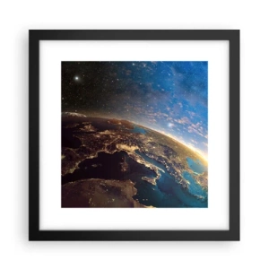 Poster in cornice nera - Guardiamoci da lontano - 30x30 cm
