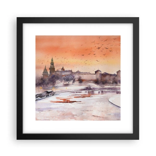 Poster in cornice nera - Tramonto reale - 30x30 cm