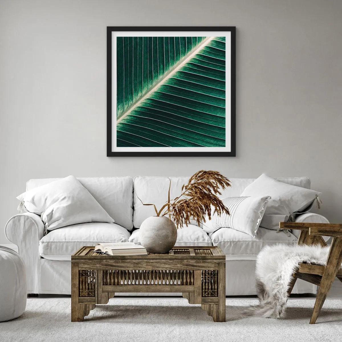 Poster in cornice nera - Il ritmo della natura - 30x30 cm