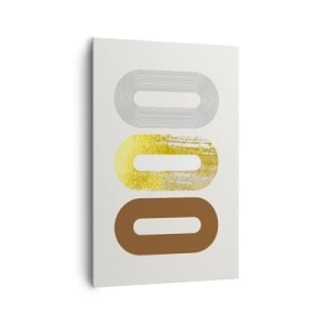 Quadro su tela - Stampe su Tela - Motivo astratto di tre forme geometriche - 80x120cm - Ohh! - Decorazione murale moderna per soggiorno e camera da letto ARTTOR