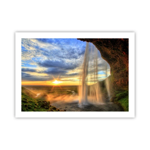 Poster - Il mondo dietro una tenda di gocce - 70x50 cm