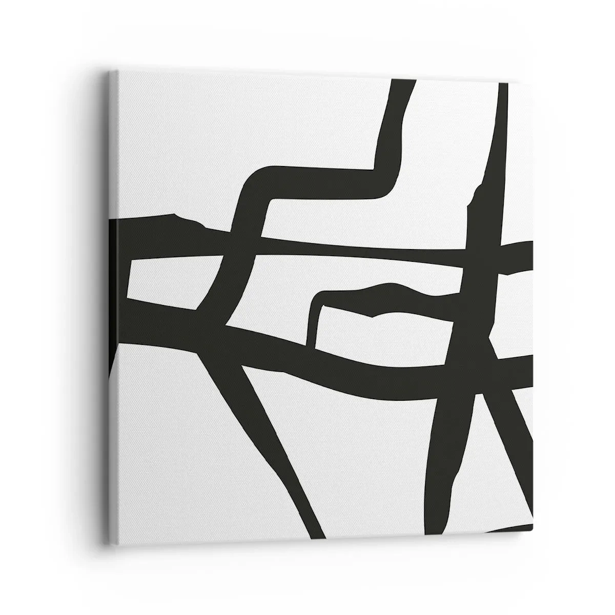 Quadro su tela - Stampe su Tela - Struttura bianca e nera - 30x30 cm