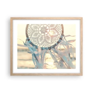 Poster in cornice rovere chiaro - Totem di pizzo - 50x40 cm