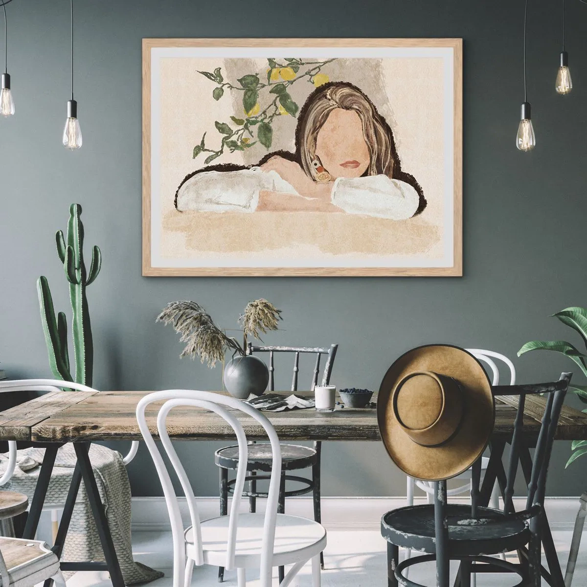 Poster in cornice rovere chiaro - Bellezza del sud - 91x61 cm