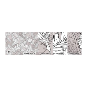 Campione di Fotomurale Adesivo Deluxe Sticker - Vortice di piume - Astrazione, Piuma di uccello, Grafica - 100x30 cm